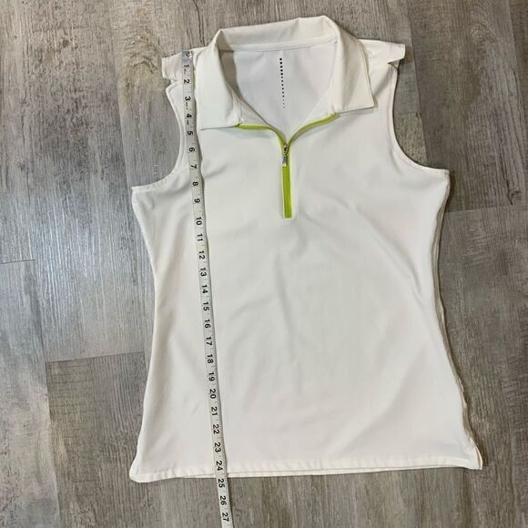 Nike white neon trim sleeveless halfzip … - Picture 5 of 14